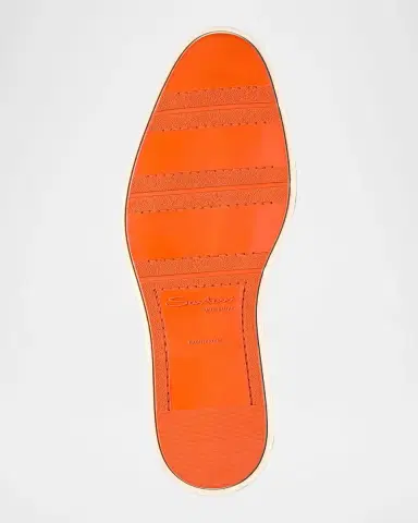 Santoni Detroit Tumbled Leather Loafers | Thumbnail 4 Santoni Detroit Tumbled Leather Loafers | Thumbnail 4