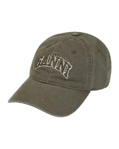 Ganni Washed Cotton Canvas Baseball Cap | Thumbnail 3 Ganni Washed Cotton Canvas Baseball Cap | Thumbnail 3