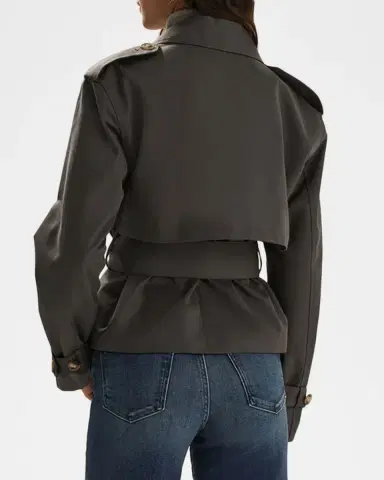 Favorite Daughter The Cropped Charles Trench Coat | Thumbnail 3 Favorite Daughter The Cropped Charles Trench Coat | Thumbnail 3