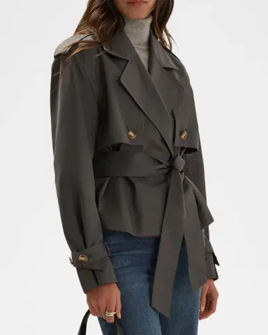 Favorite Daughter The Cropped Charles Trench Coat | Thumbnail 4 Favorite Daughter The Cropped Charles Trench Coat | Thumbnail 4