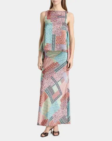 MISA Los Angeles Sienna Printed Bias-Cut Maxi Skirt | Thumbnail 2 MISA Los Angeles Sienna Printed Bias-Cut Maxi Skirt | Thumbnail 2