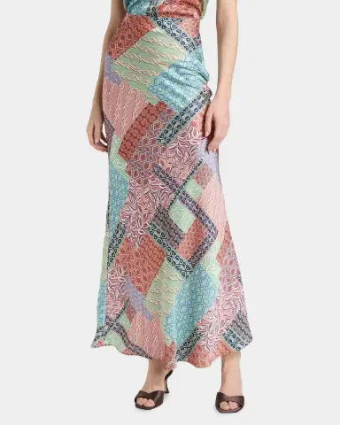MISA Los Angeles Sienna Printed Bias-Cut Maxi Skirt | Thumbnail 4 MISA Los Angeles Sienna Printed Bias-Cut Maxi Skirt | Thumbnail 4