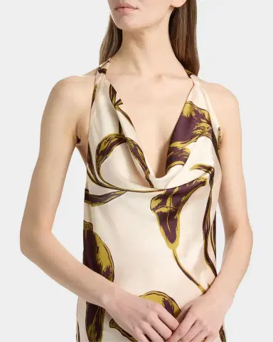 MISA Los Angeles Ida Floral Satin Midi Dress | Thumbnail 5 MISA Los Angeles Ida Floral Satin Midi Dress | Thumbnail 5