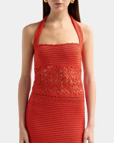 Retrofete Peggie Crocheted Halter Maxi Dress | Thumbnail 5 Retrofete Peggie Crocheted Halter Maxi Dress | Thumbnail 5