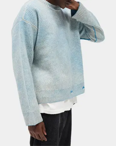 Represent Legacy Fade Out Reversible Knit Crewneck Sweater | Thumbnail 5 Represent Legacy Fade Out Reversible Knit Crewneck Sweater | Thumbnail 5