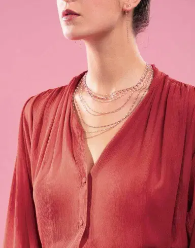 Gigi Clozeau Bright Pink Classic Gigi Sautoir Necklace - Rose Gold | Thumbnail 2 Gigi Clozeau Bright Pink Classic Gigi Sautoir Necklace - Rose Gold | Thumbnail 2