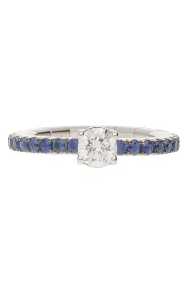 ROBERTO DEMEGLIO Diamond Blue Sapphire Round Solitaire Ring | Thumbnail 1 ROBERTO DEMEGLIO Diamond Blue Sapphire Round Solitaire Ring | Thumbnail 1