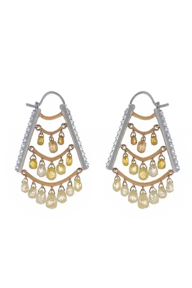 PARULINA Diamond Chevron Brio Cutlet Earrings | Thumbnail 1 PARULINA Diamond Chevron Brio Cutlet Earrings | Thumbnail 1