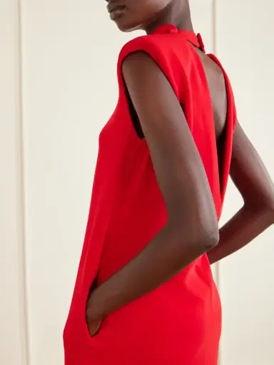 Valentino Garavani Draped Silk-cady Turtleneck Mini Dress | Thumbnail 4 Valentino Garavani Draped Silk-cady Turtleneck Mini Dress | Thumbnail 4
