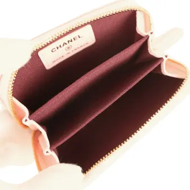 Chanel Chanel "Lucky Park" Coin Wallet Light Pink Grained Goatskin Gold Hardware | Thumbnail 7 Chanel Chanel "Lucky Park" Coin Wallet Light Pink Grained Goatskin Gold Hardware | Thumbnail 7