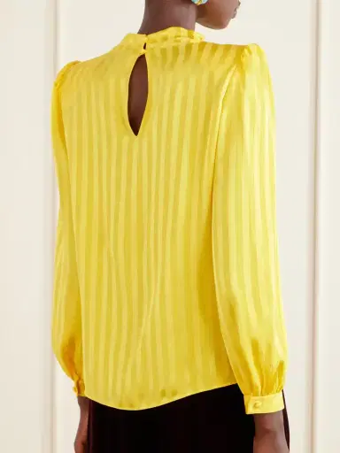 Valentino Garavani Monogram Silk-jacquard Blouse | Thumbnail 4 Valentino Garavani Monogram Silk-jacquard Blouse | Thumbnail 4