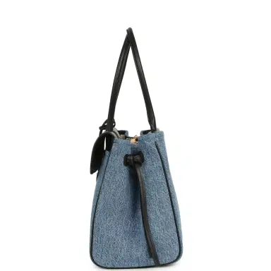 Chanel Chanel Large "Urban Essential" East West Shopping Tote Blue Denim, Black Caviar Gold Hardware | Thumbnail 3 Chanel Chanel Large "Urban Essential" East West Shopping Tote Blue Denim, Black Caviar Gold Hardware | Thumbnail 3