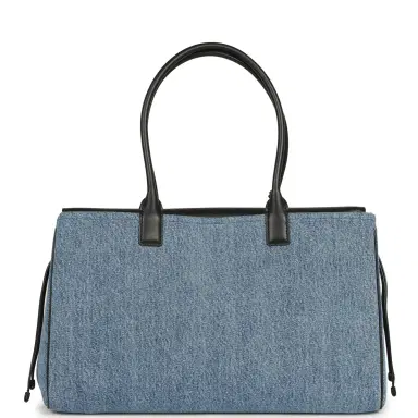 Chanel Chanel Large "Urban Essential" East West Shopping Tote Blue Denim, Black Caviar Gold Hardware | Thumbnail 4 Chanel Chanel Large "Urban Essential" East West Shopping Tote Blue Denim, Black Caviar Gold Hardware | Thumbnail 4