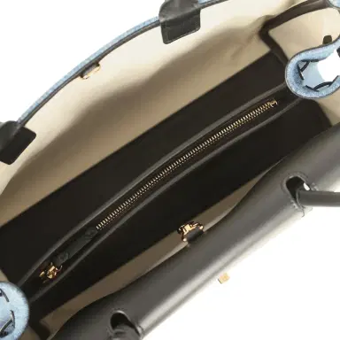 Chanel Chanel Large "Urban Essential" East West Shopping Tote Blue Denim, Black Caviar Gold Hardware | Thumbnail 9 Chanel Chanel Large "Urban Essential" East West Shopping Tote Blue Denim, Black Caviar Gold Hardware | Thumbnail 9