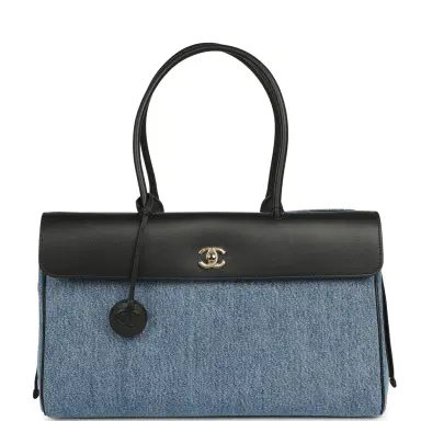 Chanel Chanel Large "Urban Essential" East West Shopping Tote Blue Denim, Black Caviar Gold Hardware | Thumbnail 1 Chanel Chanel Large "Urban Essential" East West Shopping Tote Blue Denim, Black Caviar Gold Hardware | Thumbnail 1