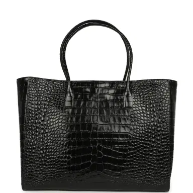 Chanel Chanel Large Cerf Shopping Bag Black Croc Embossed Calfskin Gold Hardware | Thumbnail 3 Chanel Chanel Large Cerf Shopping Bag Black Croc Embossed Calfskin Gold Hardware | Thumbnail 3