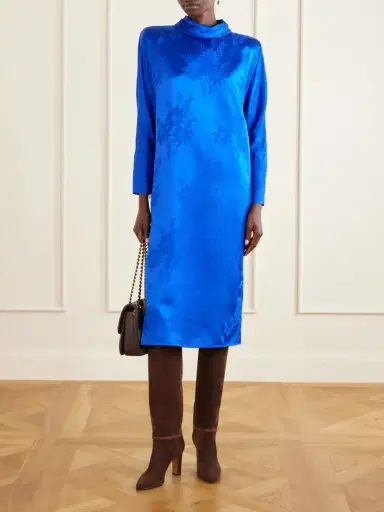 Valentino Garavani Silk-blend Jacquard Midi Dress | Thumbnail 2 Valentino Garavani Silk-blend Jacquard Midi Dress | Thumbnail 2
