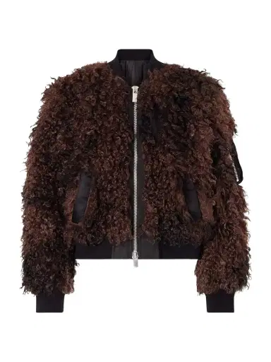 Sacai Plush Bomber Jacket | Thumbnail 1 Sacai Plush Bomber Jacket | Thumbnail 1