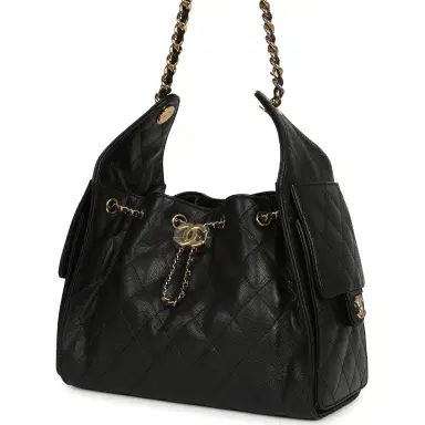 Chanel Chanel Small 25 Hobo Bag Black Caviar Gold Hardware | Thumbnail 5 Chanel Chanel Small 25 Hobo Bag Black Caviar Gold Hardware | Thumbnail 5