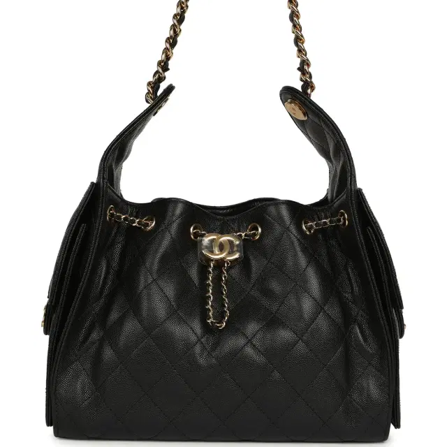 Chanel Small 25 Hobo Bag Black Caviar Gold Hardware Chanel Small 25 Hobo Bag Black Caviar Gold Hardware