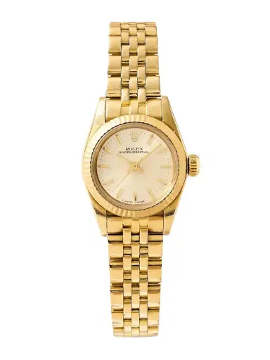 Wind Vintage + Rolex Vintage 1981 Oyster Perpetual Automatic 18-karat Gold Watch, Ref. 67198 | Thumbnail 1 Wind Vintage + Rolex Vintage 1981 Oyster Perpetual Automatic 18-karat Gold Watch, Ref. 67198 | Thumbnail 1