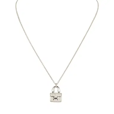 HERMÈS Hermes Amulettes Constance Pendant Necklace Diamonds 18K White Gold | Thumbnail 1 HERMÈS Hermes Amulettes Constance Pendant Necklace Diamonds 18K White Gold | Thumbnail 1