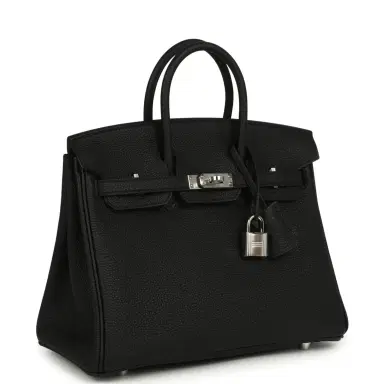 HERMÈS Hermes Birkin 25 Black Togo Palladium Hardware | Thumbnail 2 HERMÈS Hermes Birkin 25 Black Togo Palladium Hardware | Thumbnail 2