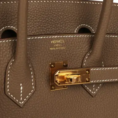 HERMÈS Hermes Birkin 25 Etoupe Togo Gold Hardware | Thumbnail 9 HERMÈS Hermes Birkin 25 Etoupe Togo Gold Hardware | Thumbnail 9