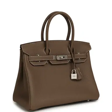 HERMÈS Hermes Birkin 30 Etoupe Togo Brushed Palladium Hardware | Thumbnail 2 HERMÈS Hermes Birkin 30 Etoupe Togo Brushed Palladium Hardware | Thumbnail 2