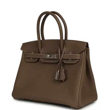 HERMÈS Hermes Birkin 30 Etoupe Togo Brushed Palladium Hardware | Thumbnail 5 HERMÈS Hermes Birkin 30 Etoupe Togo Brushed Palladium Hardware | Thumbnail 5