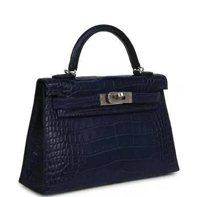 HERMÈS Hermes Kelly Sellier 20 Bleu Saphir Matte Alligator Gold Hardware | Thumbnail 2 HERMÈS Hermes Kelly Sellier 20 Bleu Saphir Matte Alligator Gold Hardware | Thumbnail 2