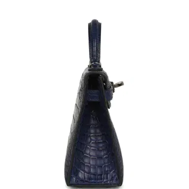 HERMÈS Hermes Kelly Sellier 20 Bleu Saphir Matte Alligator Gold Hardware | Thumbnail 3 HERMÈS Hermes Kelly Sellier 20 Bleu Saphir Matte Alligator Gold Hardware | Thumbnail 3