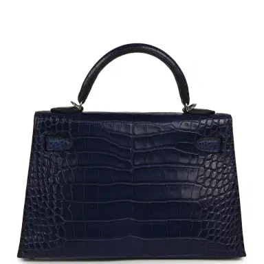 HERMÈS Hermes Kelly Sellier 20 Bleu Saphir Matte Alligator Gold Hardware | Thumbnail 4 HERMÈS Hermes Kelly Sellier 20 Bleu Saphir Matte Alligator Gold Hardware | Thumbnail 4
