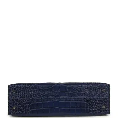 HERMÈS Hermes Kelly Sellier 20 Bleu Saphir Matte Alligator Gold Hardware | Thumbnail 6 HERMÈS Hermes Kelly Sellier 20 Bleu Saphir Matte Alligator Gold Hardware | Thumbnail 6