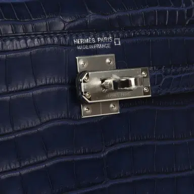 HERMÈS Hermes Kelly Sellier 20 Bleu Saphir Matte Alligator Gold Hardware | Thumbnail 7 HERMÈS Hermes Kelly Sellier 20 Bleu Saphir Matte Alligator Gold Hardware | Thumbnail 7