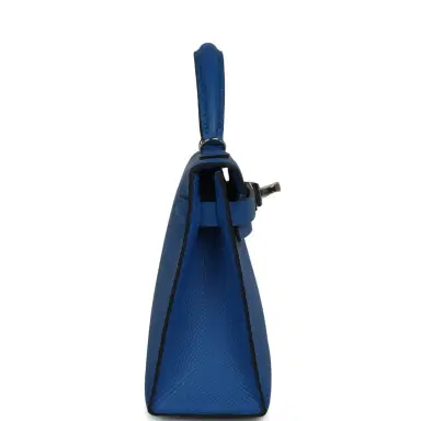 HERMÈS Hermes Kelly Sellier 20 Bleu Zellige Epsom Palladium Hardware | Thumbnail 3 HERMÈS Hermes Kelly Sellier 20 Bleu Zellige Epsom Palladium Hardware | Thumbnail 3
