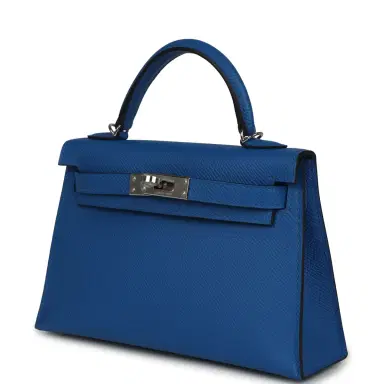 HERMÈS Hermes Kelly Sellier 20 Bleu Zellige Epsom Palladium Hardware | Thumbnail 5 HERMÈS Hermes Kelly Sellier 20 Bleu Zellige Epsom Palladium Hardware | Thumbnail 5