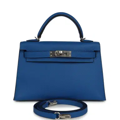 HERMÈS Hermes Kelly Sellier 20 Bleu Zellige Epsom Palladium Hardware | Thumbnail 1 HERMÈS Hermes Kelly Sellier 20 Bleu Zellige Epsom Palladium Hardware | Thumbnail 1