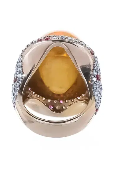 PARULINA Opal Diamond Pink Sapphire Ring | Thumbnail 6 PARULINA Opal Diamond Pink Sapphire Ring | Thumbnail 6