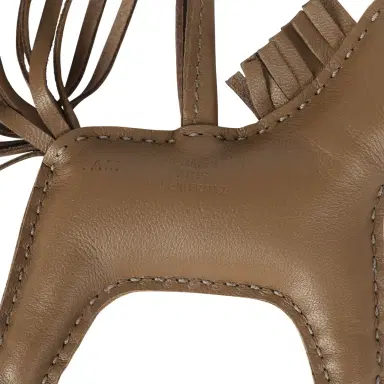 HERMÈS Hermes Rodeo Rock Bag Charm PM Ombre Shiny Varanus Salvator Lizard and Etoupe Milo Lambskin Palladium Hardware | Thumbnail 5 HERMÈS Hermes Rodeo Rock Bag Charm PM Ombre Shiny Varanus Salvator Lizard and Etoupe Milo Lambskin Palladium Hardware | Thumbnail 5