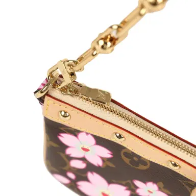 Louis Vuitton Louis Vuitton X Takashi Murakami Cherry Blossom Pochette Accessories Brown Monogram Gold Hardware | Thumbnail 8 Louis Vuitton Louis Vuitton X Takashi Murakami Cherry Blossom Pochette Accessories Brown Monogram Gold Hardware | Thumbnail 8