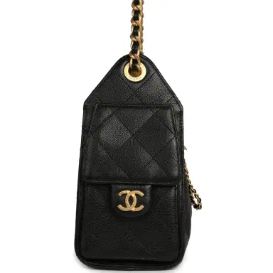 Chanel Pre-owned Chanel Mini 25 Hobo Bag Black Caviar Antique Gold Hardware | Thumbnail 3 Chanel Pre-owned Chanel Mini 25 Hobo Bag Black Caviar Antique Gold Hardware | Thumbnail 3
