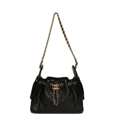 Chanel Pre-owned Chanel Mini 25 Hobo Bag Black Caviar Antique Gold Hardware | Thumbnail 7 Chanel Pre-owned Chanel Mini 25 Hobo Bag Black Caviar Antique Gold Hardware | Thumbnail 7