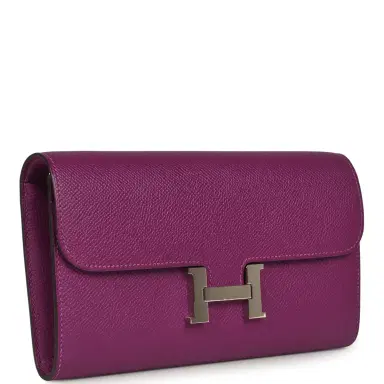 HERMÈS Pre-owned Hermes Constance Wallet To Go Anemone Epsom Palladium Hardware | Thumbnail 2 HERMÈS Pre-owned Hermes Constance Wallet To Go Anemone Epsom Palladium Hardware | Thumbnail 2