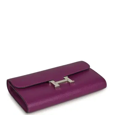 HERMÈS Pre-owned Hermes Constance Wallet To Go Anemone Epsom Palladium Hardware | Thumbnail 3 HERMÈS Pre-owned Hermes Constance Wallet To Go Anemone Epsom Palladium Hardware | Thumbnail 3