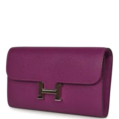 HERMÈS Pre-owned Hermes Constance Wallet To Go Anemone Epsom Palladium Hardware | Thumbnail 6 HERMÈS Pre-owned Hermes Constance Wallet To Go Anemone Epsom Palladium Hardware | Thumbnail 6