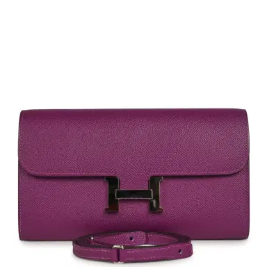 HERMÈS Pre-owned Hermes Constance Wallet To Go Anemone Epsom Palladium Hardware | Thumbnail 1 HERMÈS Pre-owned Hermes Constance Wallet To Go Anemone Epsom Palladium Hardware | Thumbnail 1