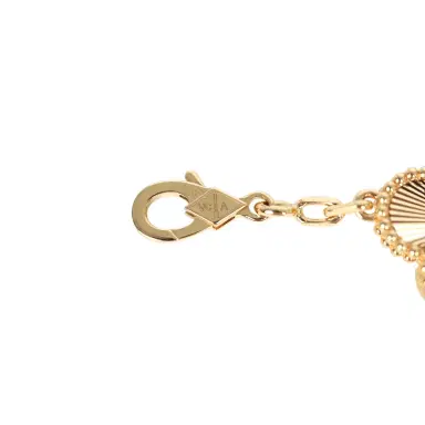 Van Cleef & Arpels Van Cleef & Arpels Vintage Alhambra 5 Motif Bracelet Diamonds 18K Yellow Gold Guilloche | Thumbnail 6 Van Cleef & Arpels Van Cleef & Arpels Vintage Alhambra 5 Motif Bracelet Diamonds 18K Yellow Gold Guilloche | Thumbnail 6