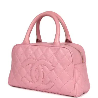 Chanel Vintage Chanel Small Timeless CC Bowling Bag Pink Caviar Gold Hardware | Thumbnail 5 Chanel Vintage Chanel Small Timeless CC Bowling Bag Pink Caviar Gold Hardware | Thumbnail 5