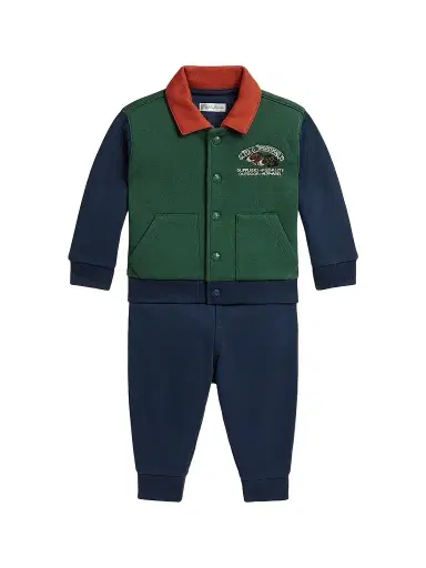Polo Ralph Lauren Baby Boy's 2-Piece Jacket & Joggers Set - Verano Green Multi 9 Months | Thumbnail 1 Polo Ralph Lauren Baby Boy's 2-Piece Jacket & Joggers Set - Verano Green Multi 9 Months | Thumbnail 1